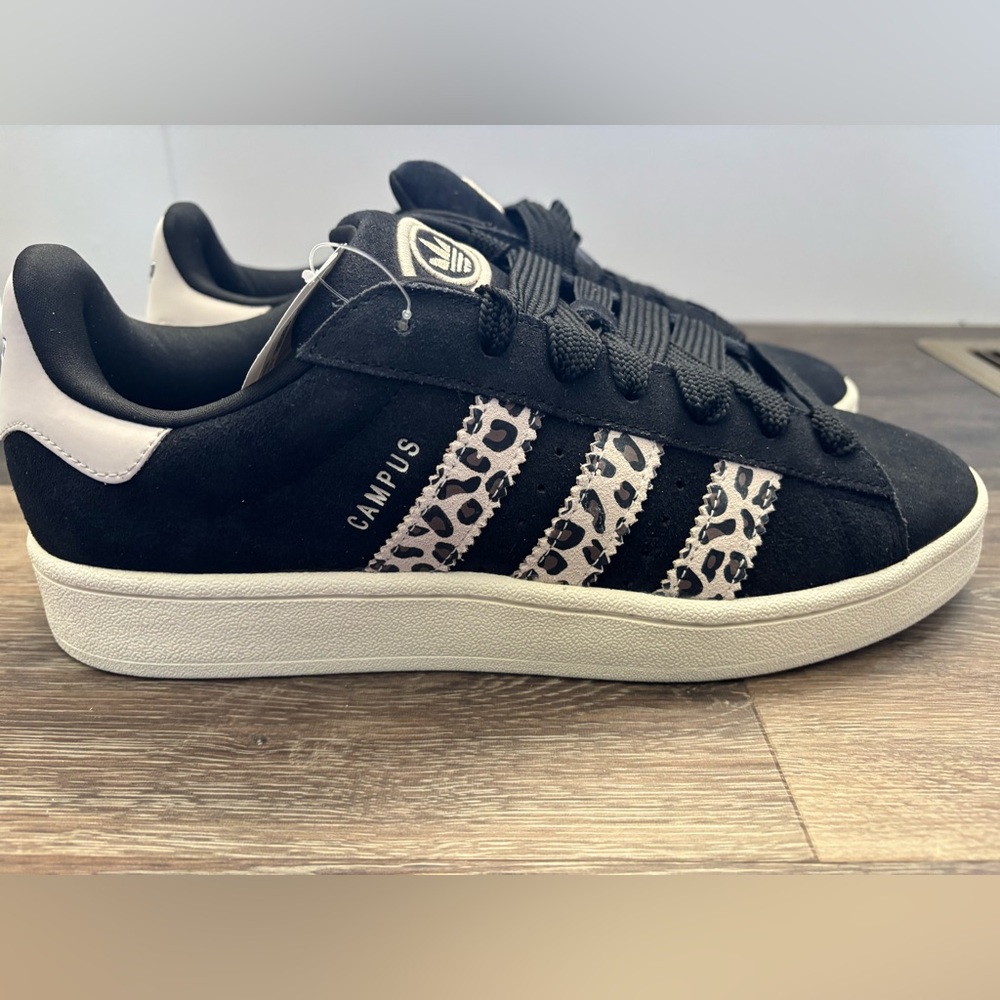 Adidas Women's Originals Campus 00 Cheetah Print, Black